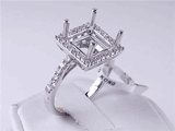.48 CTW DIAMOND SEMI-SET ENGAGEMENT RING WHITE GOLD