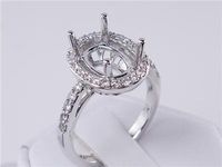 .48 CTW DIAMOND SEMI-SET ENGAGEMENT RING WHITE GOLD