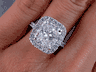 5.00 CTW CUSHION CUT DIAMOND ENGAGEMENT RING