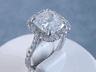 5.00 CTW CUSHION CUT DIAMOND ENGAGEMENT RING