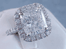 5.00 CTW CUSHION CUT DIAMOND ENGAGEMENT RING
