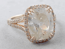 5.00 CTW CUSHION CUT DIAMOND ENGAGEMENT RING H SI2