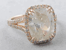 5.00 CTW CUSHION CUT DIAMOND ENGAGEMENT RING H SI2