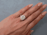 5.00 CTW CUSHION CUT DIAMOND ENGAGEMENT RING H SI2
