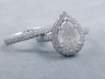 5.02 CTW PEAR SHAPE DIAMOND WEDDING RING SET G SI3-I1 (Includes a Matching Wedding Ring) 