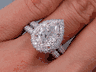 5.02 CTW PEAR SHAPE DIAMOND WEDDING RING SET G SI3-I1 (Includes a Matching Wedding Ring) 