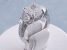 5.07 CTW CUSHION CUT DIAMOND ENGAGEMENT RING F SI2