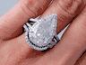 5.14 CTW PEAR SHAPE DIAMOND WEDDING RING SET F I1 (Includes a Matching Wedding Ring) 