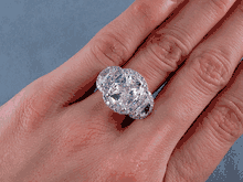 5.36 CTW CUSHION CUT DIAMOND ENGAGEMENT RING