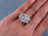5.36 CTW CUSHION CUT DIAMOND ENGAGEMENT RING