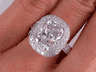 5.37 CTW CUSHION CUT DIAMOND ENGAGEMENT RING