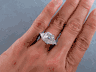 5.51 CTW CUSHION CUT DIAMOND ENGAGEMENT RING
