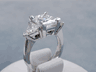 5.54 CTW PRINCESS CUT DIAMOND ENGAGEMENT RING H VS2
