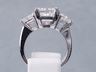 5.54 CTW PRINCESS CUT DIAMOND ENGAGEMENT RING H VS2