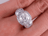 5.57 CTW CUSHION CUT DIAMOND ENGAGEMENT RING G SI3