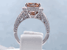5.62 CTW RADIANT CUT DIAMOND ENGAGEMENT RING NATURAL CHOCOLATE  SI2