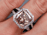 5.62 CTW RADIANT CUT DIAMOND ENGAGEMENT RING NATURAL CHOCOLATE  SI2
