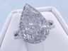 5.63 CTW PEAR SHAPE DIAMOND ENGAGEMENT RING