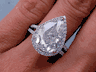 5.63 CTW PEAR SHAPE DIAMOND ENGAGEMENT RING