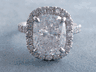 5.65 CTW CUSHION CUT DIAMOND ENGAGEMENT RING