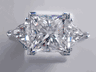5.68 CTW PRINCESS CUT DIAMOND ENGAGEMENT RING H SI1