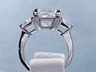 5.68 CTW PRINCESS CUT DIAMOND ENGAGEMENT RING H SI1