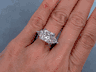 5.68 CTW PRINCESS CUT DIAMOND ENGAGEMENT RING H SI1
