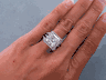 5.77 CTW PRINCESS CUT DIAMOND ENGAGEMENT RING