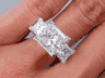 5.88 CTW PRINCESS CUT DIAMOND ENGAGEMENT RING G SI2