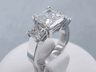 5.88 CTW PRINCESS CUT DIAMOND ENGAGEMENT RING G SI2