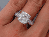 5.91 CTW RADIANT CUT DIAMOND ENGAGEMENT RING H SI2