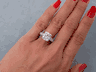 5.91 CTW RADIANT CUT DIAMOND ENGAGEMENT RING H SI2