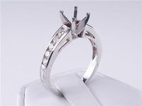 .50 CTW DIAMOND SEMI-SET ENGAGEMENT RING WHITE GOLD