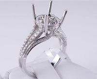 .50 CTW DIAMOND SEMI-SET ENGAGEMENT RING WHITE GOLD