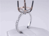 .50 CTW DIAMOND SEMI-SET ENGAGEMENT RING WHITE GOLD