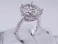 .50 CTW DIAMOND SEMI-SET ENGAGEMENT RING WHITE GOLD