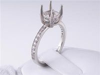 .50 CTW DIAMOND SEMI-SET ENGAGEMENT RING WHITE GOLD