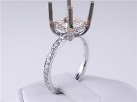 .50 CTW DIAMOND SEMI-SET ENGAGEMENT RING WHITE GOLD