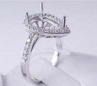 .50 CTW DIAMOND SEMI-SET ENGAGEMENT RING WHITE GOLD