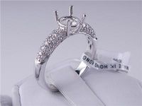 .51 CTW DIAMOND SEMI-SET ENGAGEMENT RING WHITE GOLD