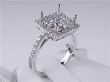.51 CTW DIAMOND SEMI-SET ENGAGEMENT RING WHITE GOLD