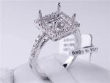 .51 CTW DIAMOND SEMI-SET ENGAGEMENT RING WHITE GOLD