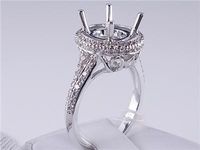 .51 CTW DIAMOND SEMI-SET ENGAGEMENT RING WHITE GOLD