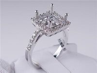 .51 CTW DIAMOND SEMI-SET ENGAGEMENT RING WHITE GOLD