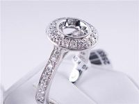 .52 CTW DIAMOND SEMI-SET ENGAGEMENT RING WHITE GOLD