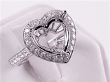.54 CTW DIAMOND SEMI-SET ENGAGEMENT RING WHITE GOLD