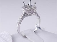 .55 CTW DIAMOND SEMI-SET ENGAGEMENT RING WHITE GOLD