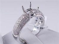.55 CTW DIAMOND SEMI-SET ENGAGEMENT RING WHITE GOLD
