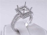 .55 CTW DIAMOND SEMI-SET ENGAGEMENT RING WHITE GOLD