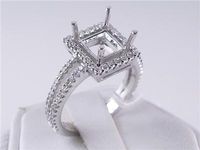.55 CTW DIAMOND SEMI-SET ENGAGEMENT RING WHITE GOLD